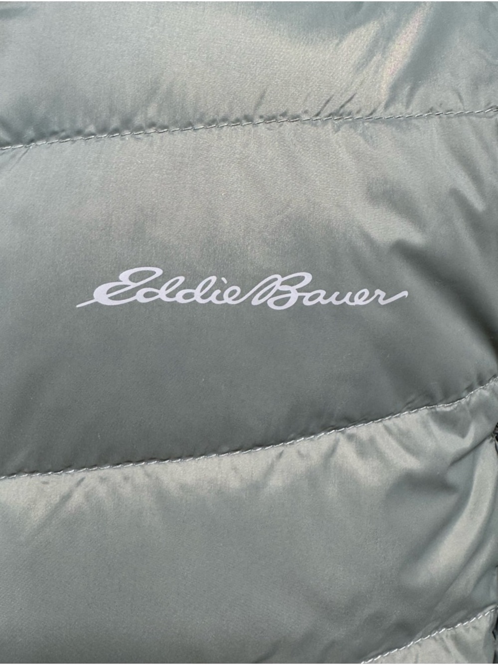 Eddie Bauer CirrusLite Down Vest Womens Sz L Olive Green 650 Fill Puffer Jacket - Picture 10 of 10